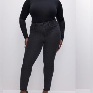 Good American Good Legs Black Cashmere Skinny Jeans - Size 16